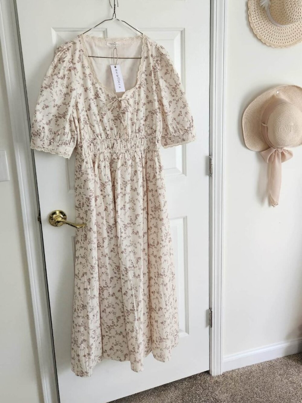 Brown Floral Cottonwood Dress (September 2025 collection)